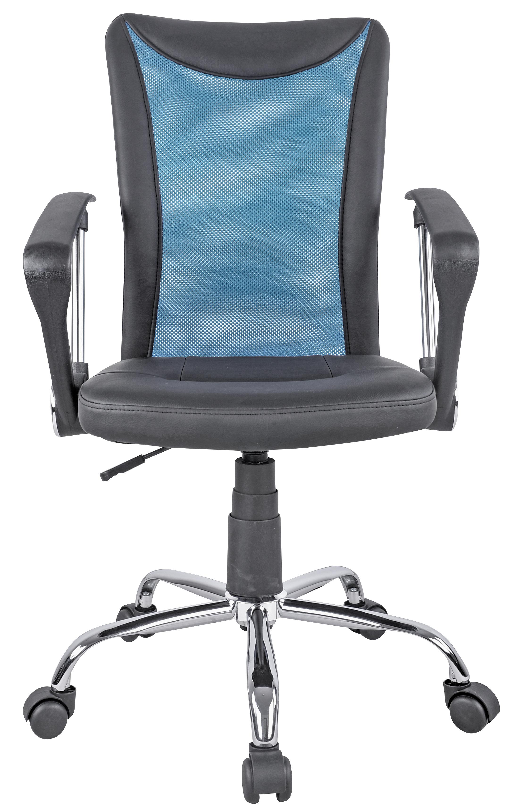 Otočná Židle Vanessa - petrolej/černá, Moderní, kov/textil (52/91-100/54cm)