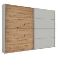 Schwebetürenschrank 271 Cm Feldkirch 8, Grau/eiche Dekor - Eichefarben/Grau, MODERN, Holzwerkstoff (271/210/62cm)