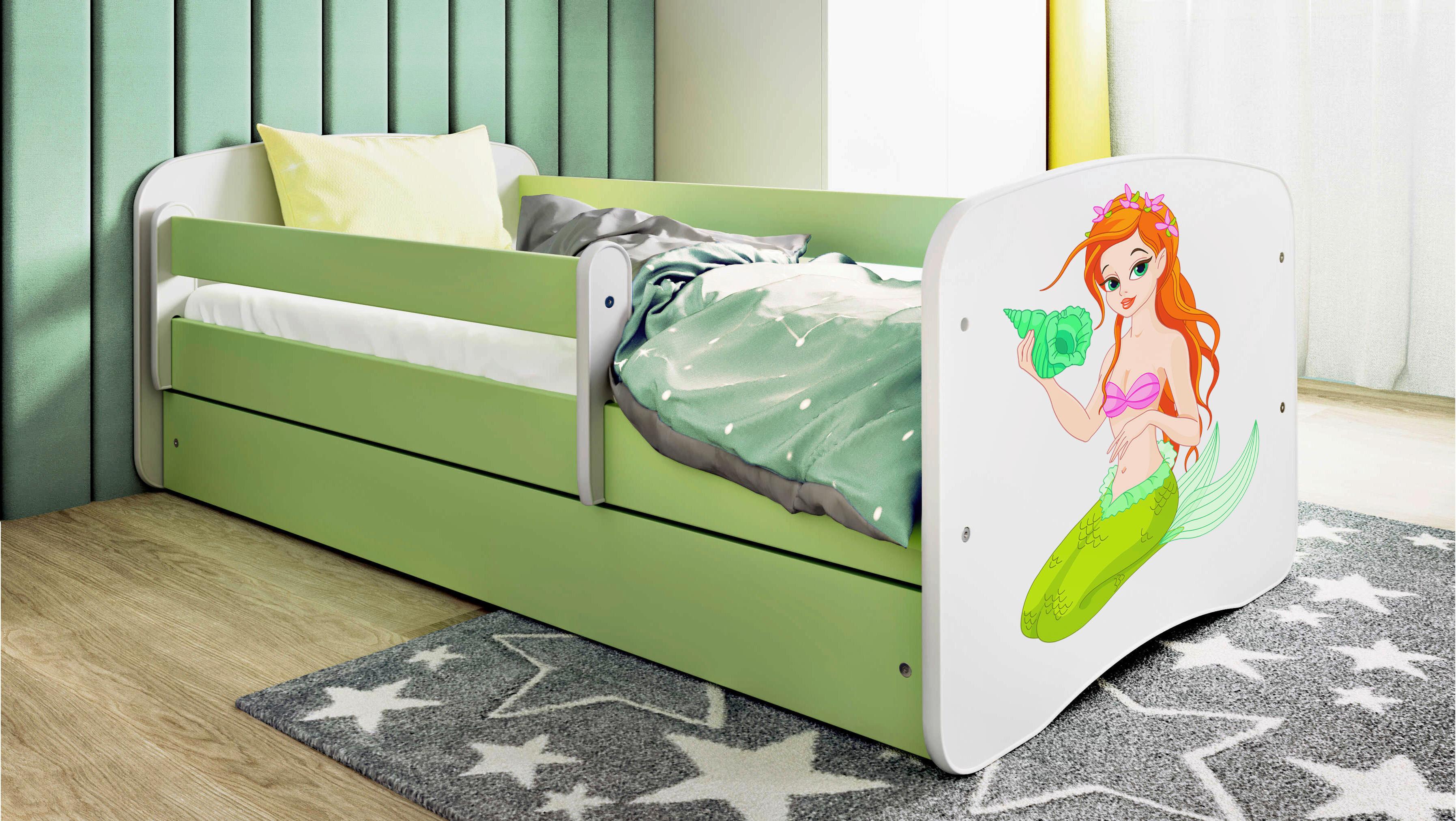 Kinder-/Juniorbett Babydreams inkl. Matratze 80x160 - Birkefarben/Weiß, MODERN, Holz/Holzwerkstoff (80/160cm) - MID.YOU