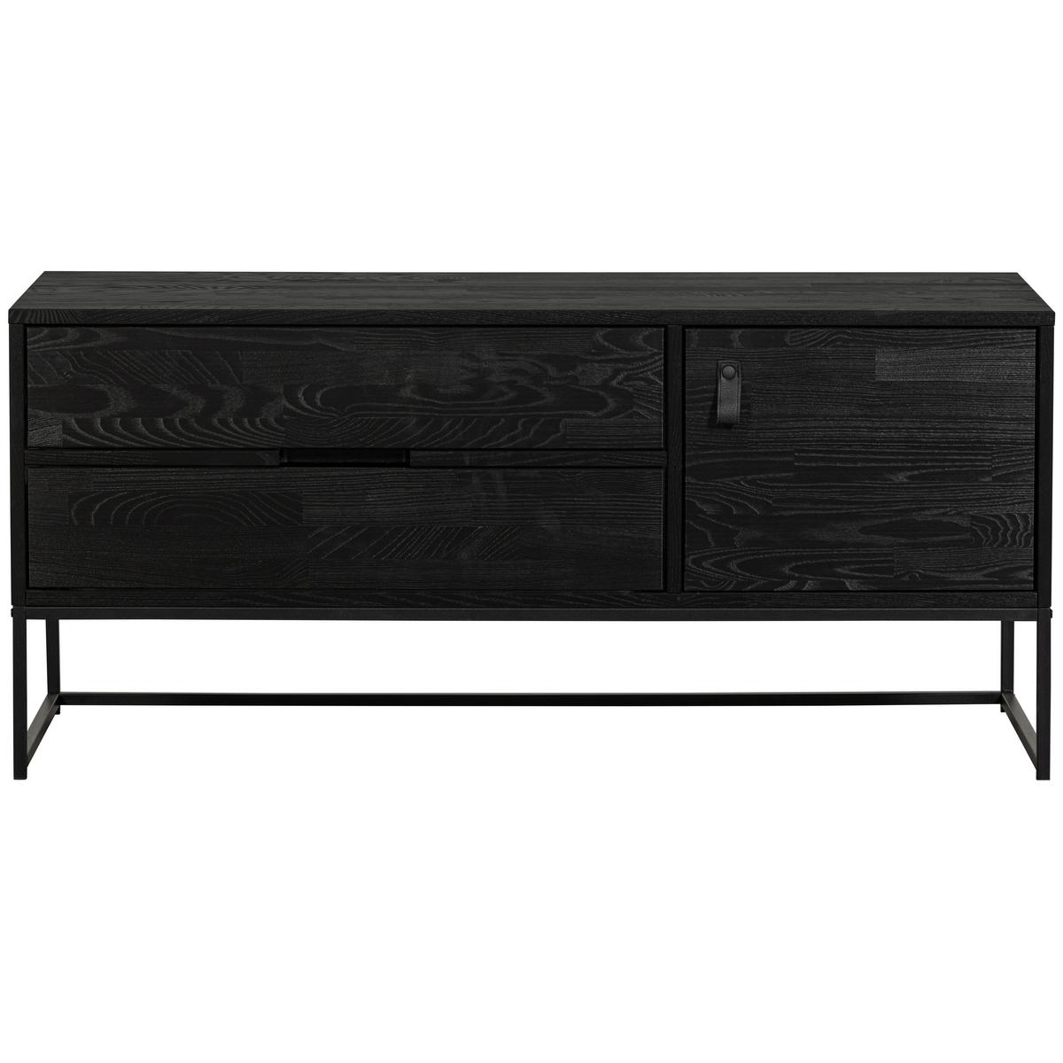 Lowboard Silas Schwarz B: 120cm - Schwarz, Design, Holz (120/55/44cm) - Livetastic