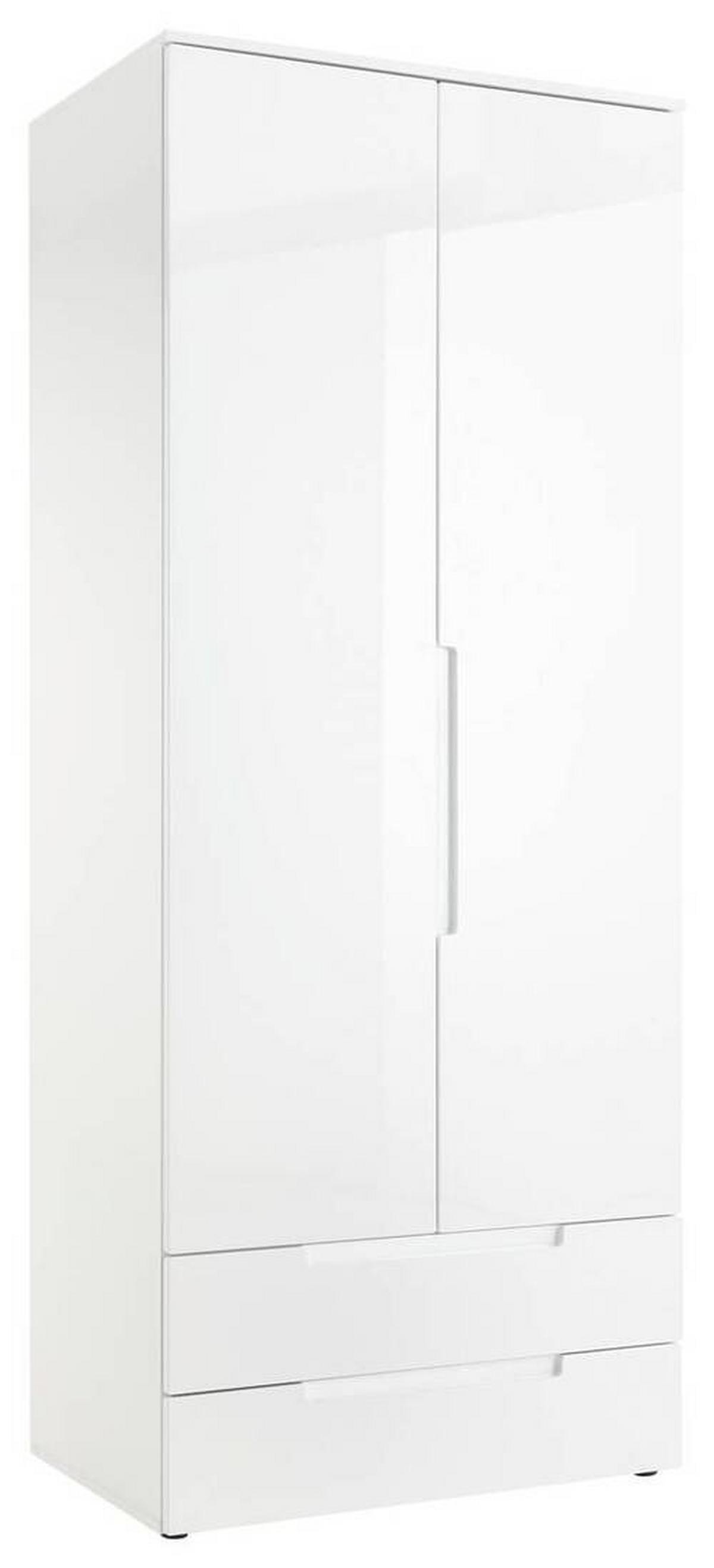 Drehtürenschrank +schubladen B: 84 cm Spice, Weiß - Eichefarben/Weiß, MODERN, Holzwerkstoff (84/208/57cm) - MID.YOU