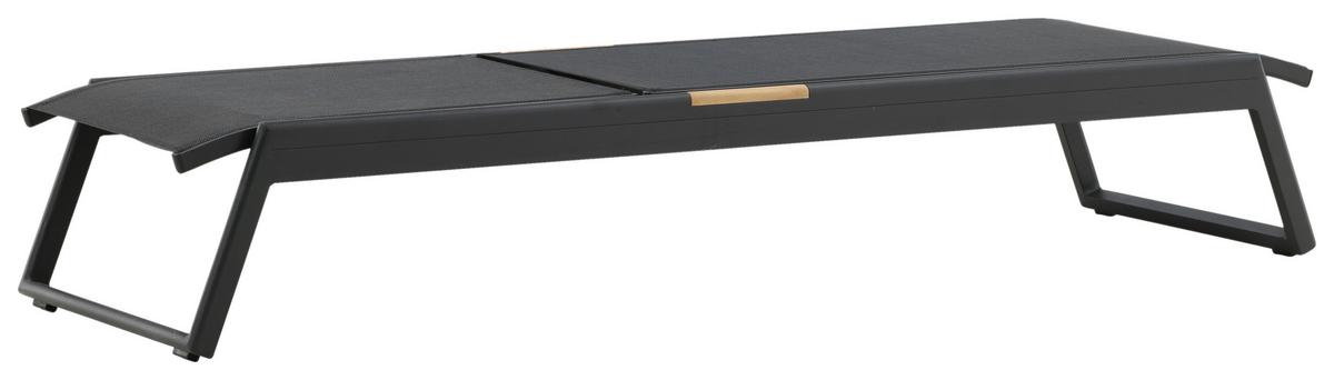 Sonnenliege Mexico Aluminium,, verstellbar - Schwarz, KONVENTIONELL, Metall (60/35/200cm) - Gardenson