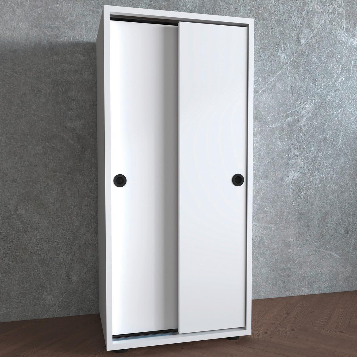 Aktenschrank Ulas Weiß B: 49 cm - Weiß, Design, Holzwerkstoff (49/109/38cm) - MID.YOU
