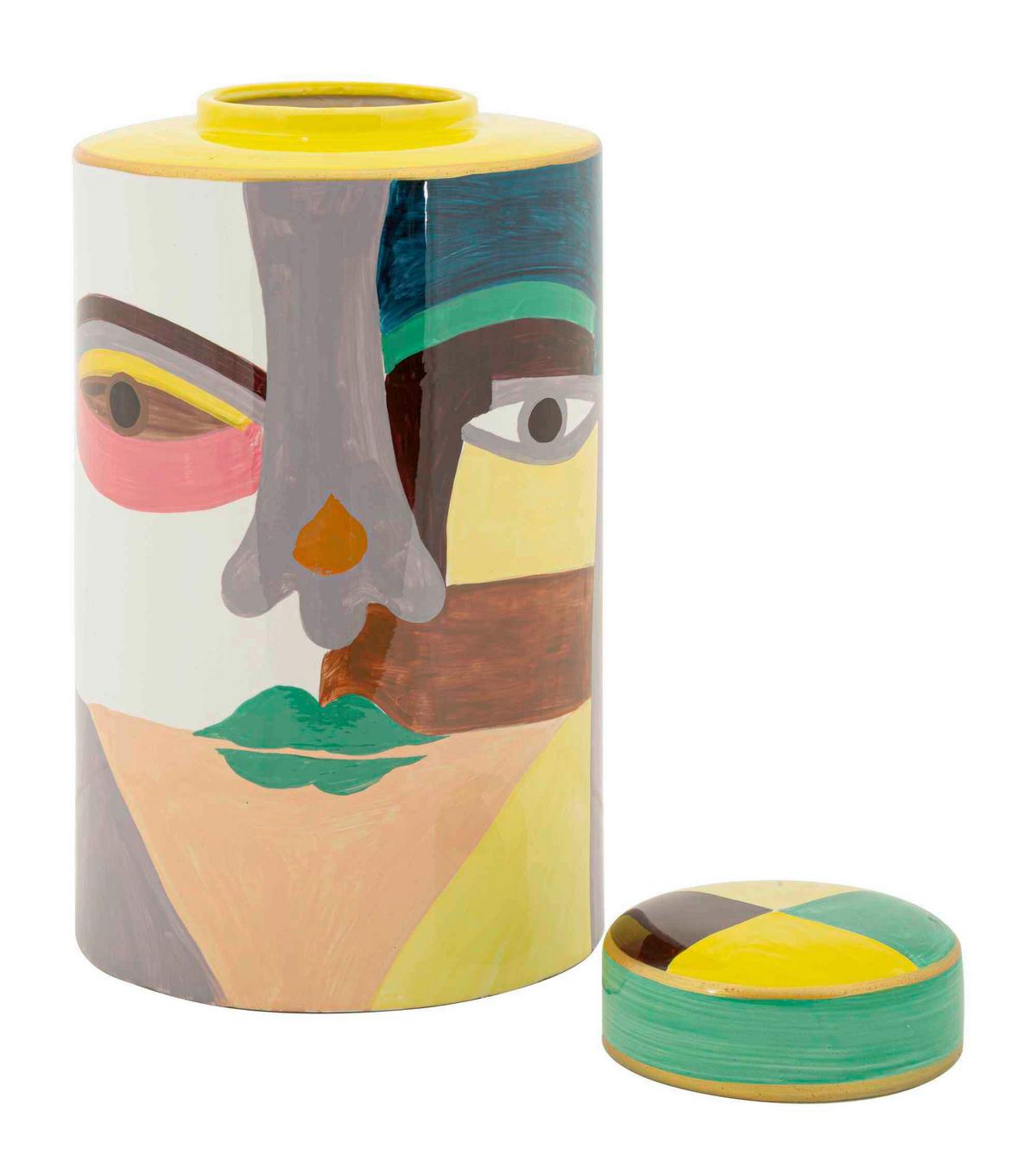 Vase Pot Piccassy Color Top Multicolor B: 19 cm - Multicolor, Basics, Keramik (19/33/19cm)