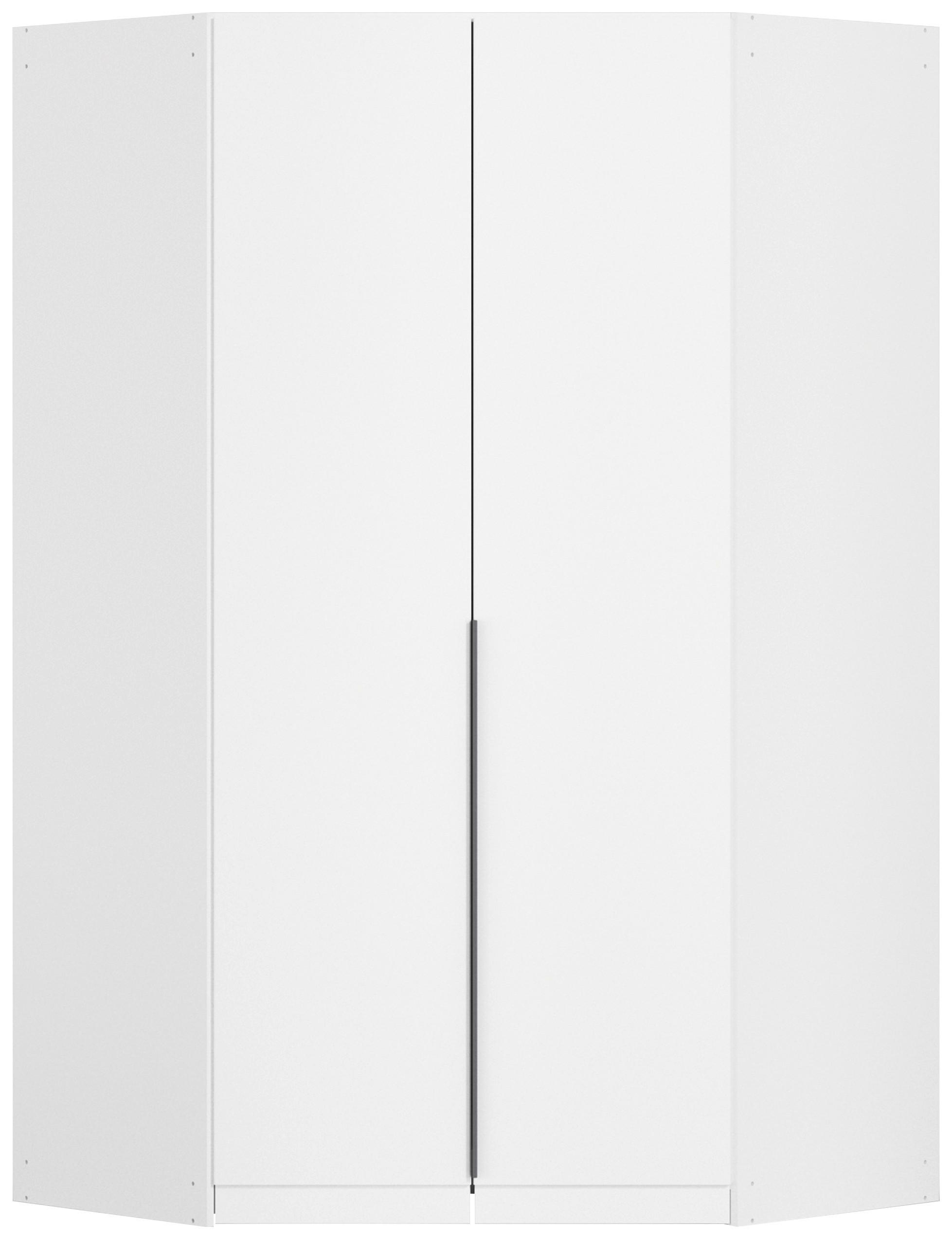Eckkleiderschrank Alabama Weiß B: 117 Cm - Weiß, MODERN, Holzwerkstoff (117/229/117cm) - Rauch Möbel