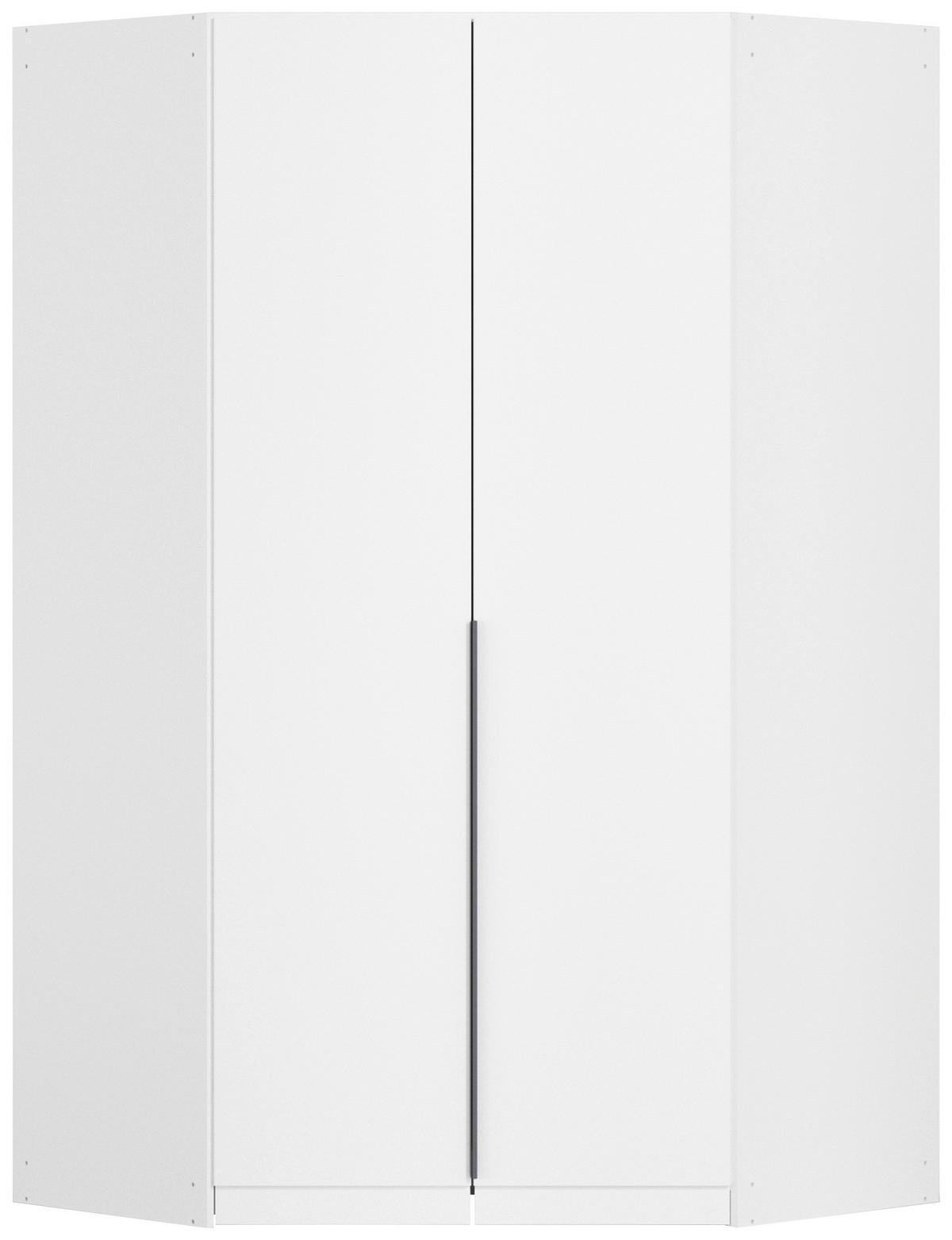 Eckkleiderschrank Alabama Weiß B: 117 Cm - Weiß, MODERN, Holzwerkstoff (117/229/117cm) - Rauch Möbel