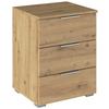 Nachtkästchen Mars 3l - Alufarben/Eiche Artisan, KONVENTIONELL, Holzwerkstoff (47/62/42cm)