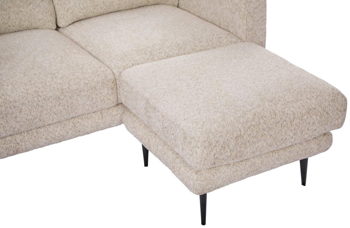 Háromüléses Kanapé Parma - krémszínű, Basics, textil/fa (208/83/151cm) - Livetastic