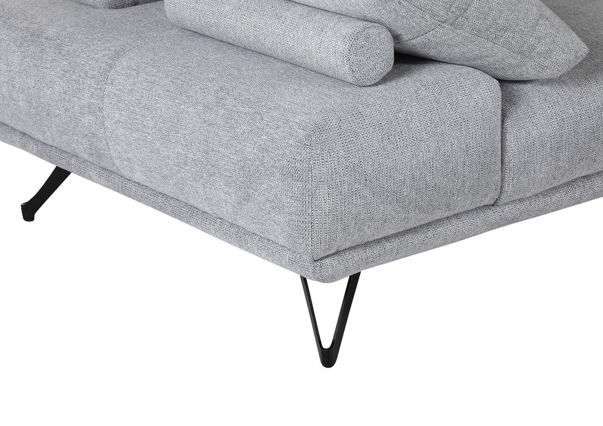 ECKSOFA BOLZANO - Schwarz/Grau, KONVENTIONELL, Textil (310/240cm) - MID.YOU