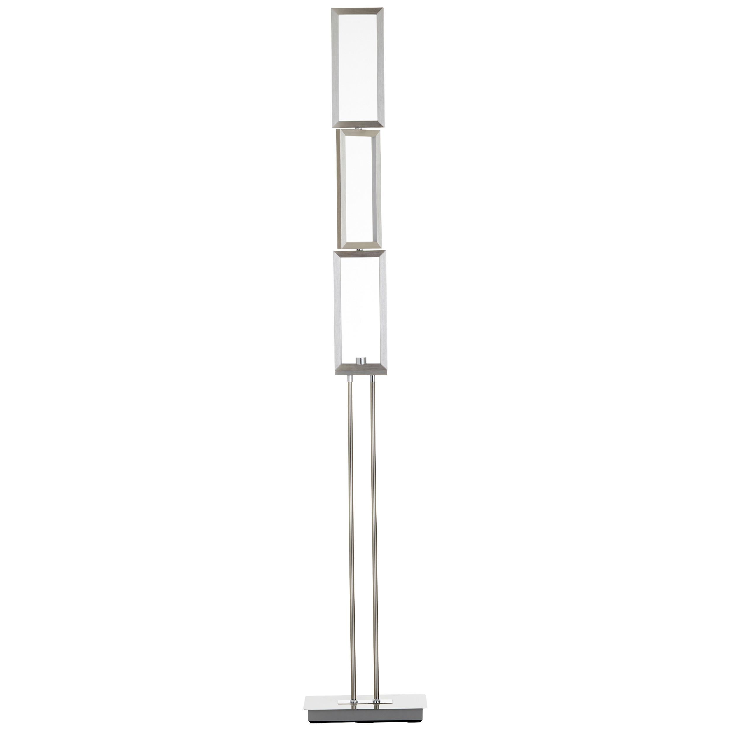 LED-Stehlampe Tunar dimmbar Alufarben - Alufarben, Design, Kunststoff/Metall (27/15/157cm) - Brilliant