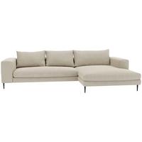 Eckschlafsofa Aurora II - Beige/Schwarz, MODERN, Textil (295/170cm) - Trendmanufaktur