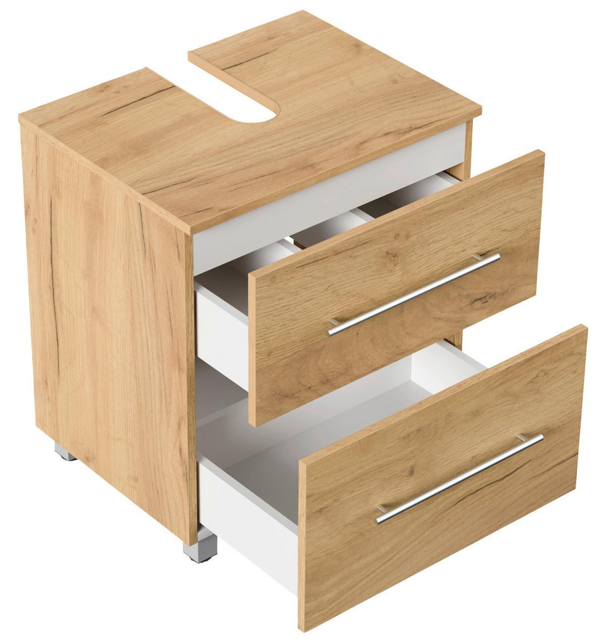 Waschbeckenunterschrank Mondial Eiche Dekor B: 55 cm - Eichefarben, MODERN, Holzwerkstoff (55/63/41,6cm) - MID.YOU