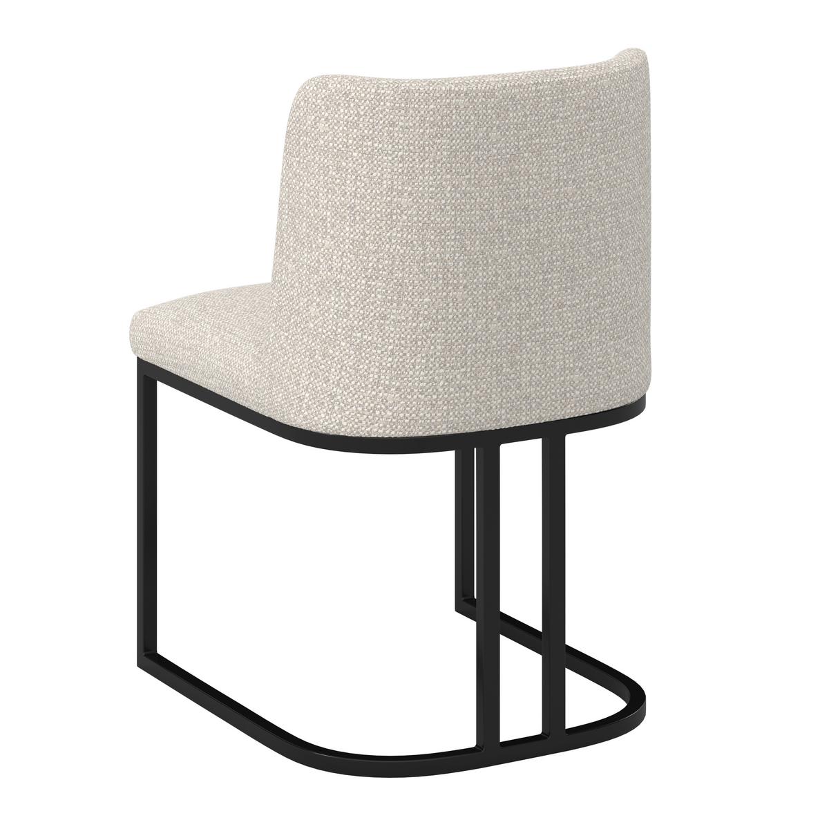 STOLIČKA LIARA - čierna/svetlosivá, Modern, kov/drevo (52/81,5/57cm) - Bessagi Home