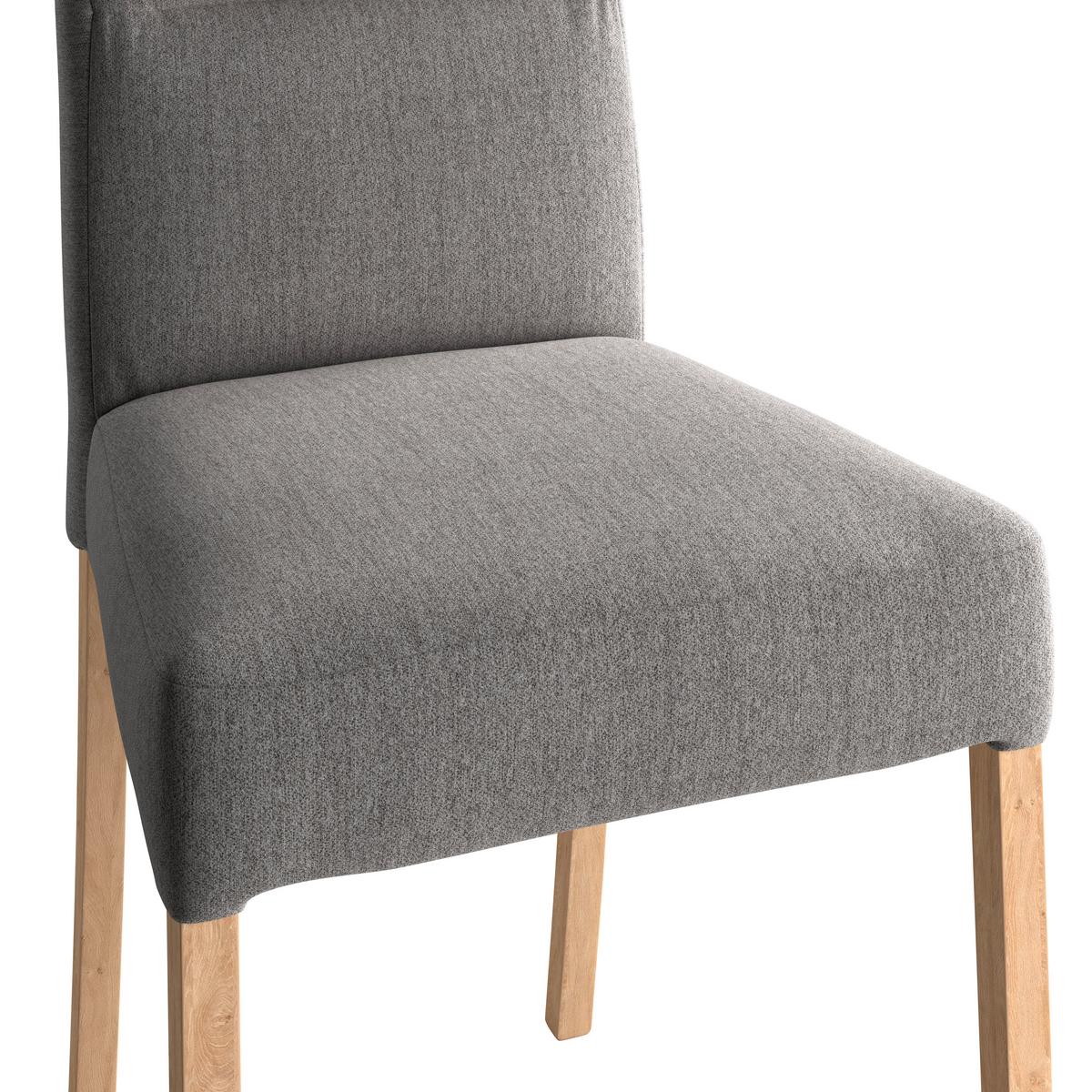 Vierfußstuhl Emma Ii Webstoff Grau, B: 43 Cm - Eichefarben/Grau, KONVENTIONELL, Holz/Textil (43/91/58cm)