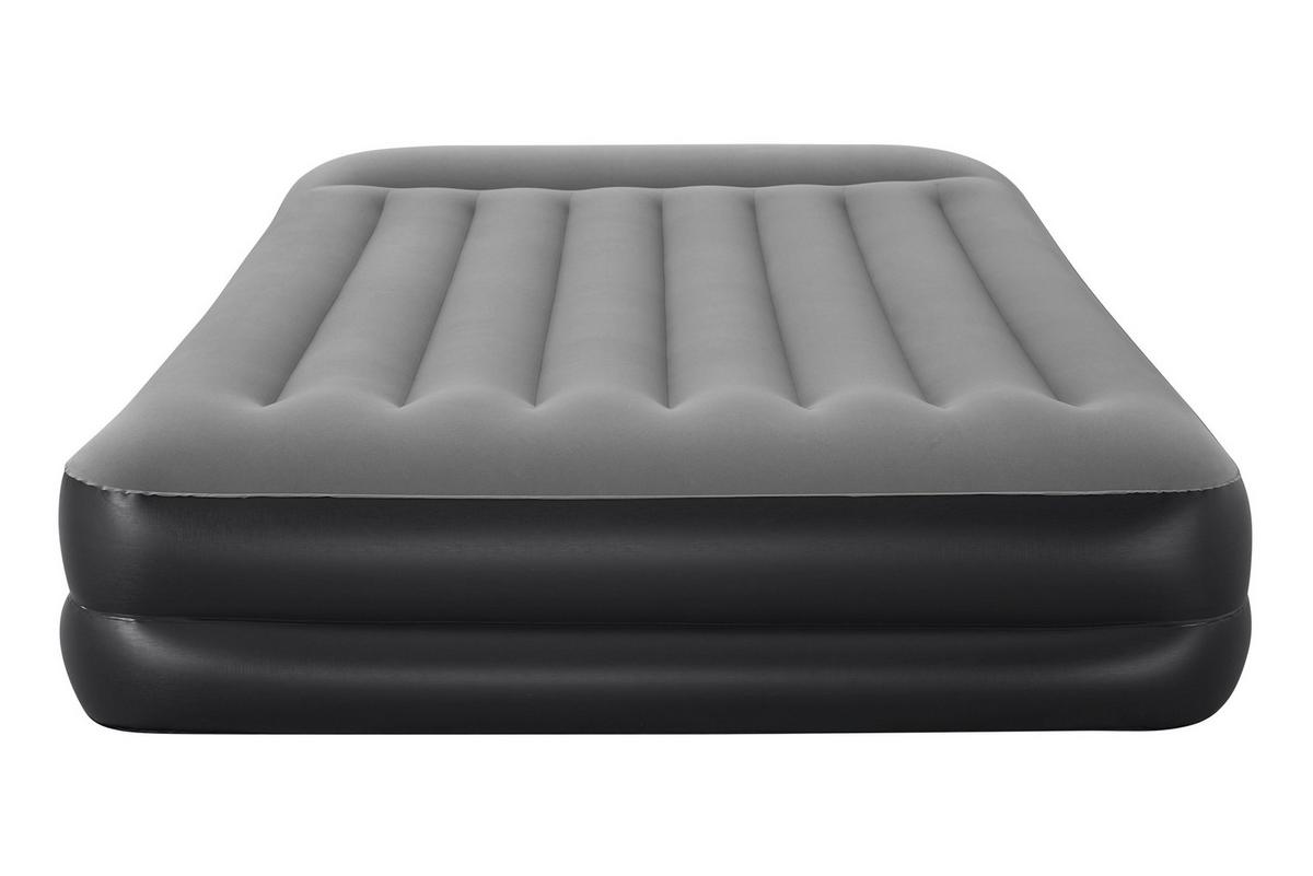Luftbett Liselotte 203x152x46 Cm Bis 300kg, Inkl. Pumpe - Dunkelgrau/Schwarz, KONVENTIONELL, Kunststoff/Metall (203/152/46cm) - Bestway