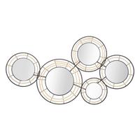 Wanddeko Mirrors Goldfarben, Schwarz B: 111 Cm - Goldfarben/Schwarz, Basics, Glas/Metall (111/59/9.5cm)