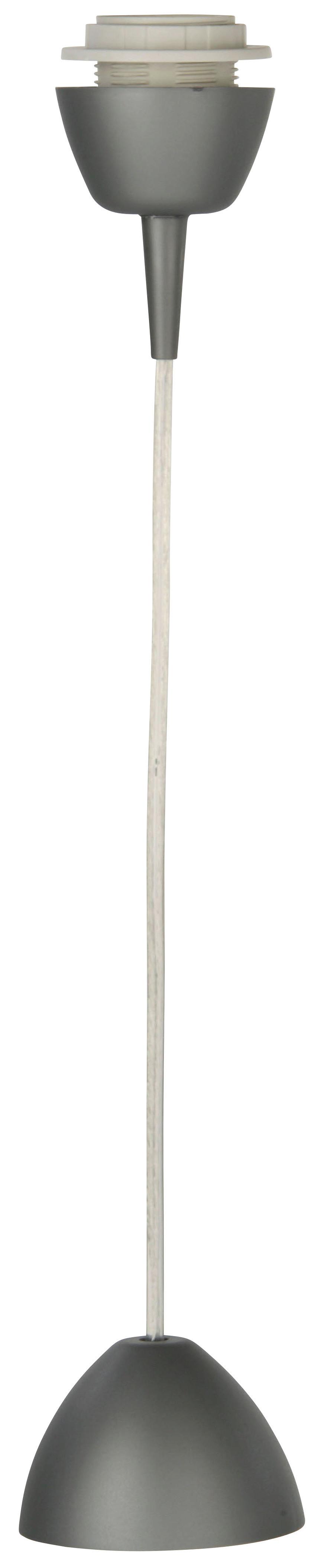 Hängefassung Pendelleuchte E27 L: 125 cm, Dunkelgrau - Dunkelgrau, KONVENTIONELL, Kunststoff/Metall (125cm) - Homezone