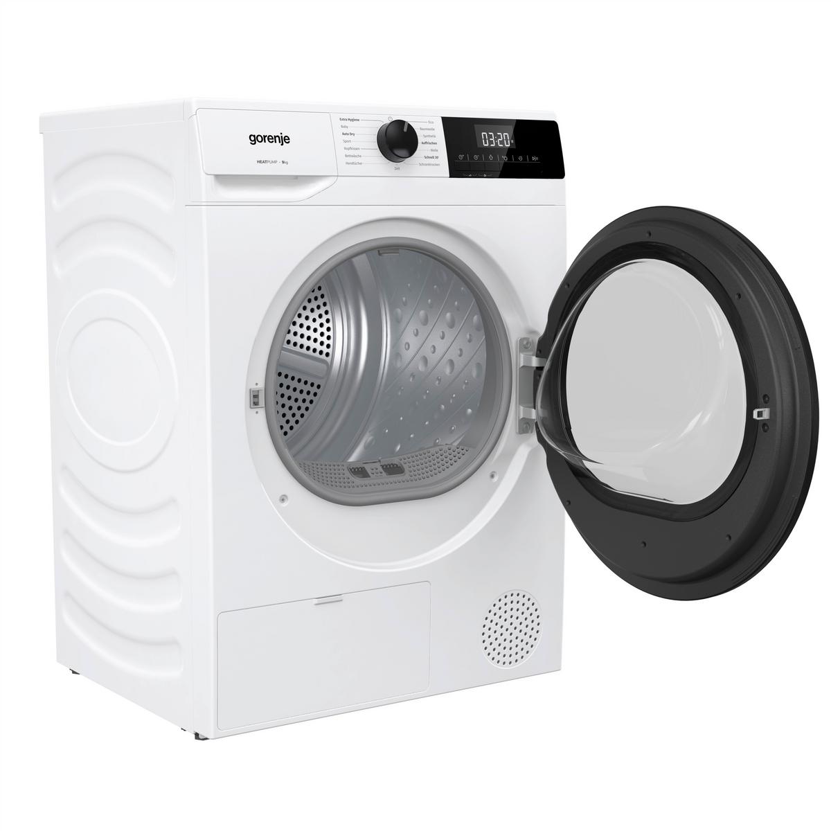 Wärmepumpentrockner D2HNE9D/AT Füllmenge ca. 9 kg, EEKL: D - Weiß, Basics, Kunststoff/Metall (59,5/84,5/64cm) - Gorenje
