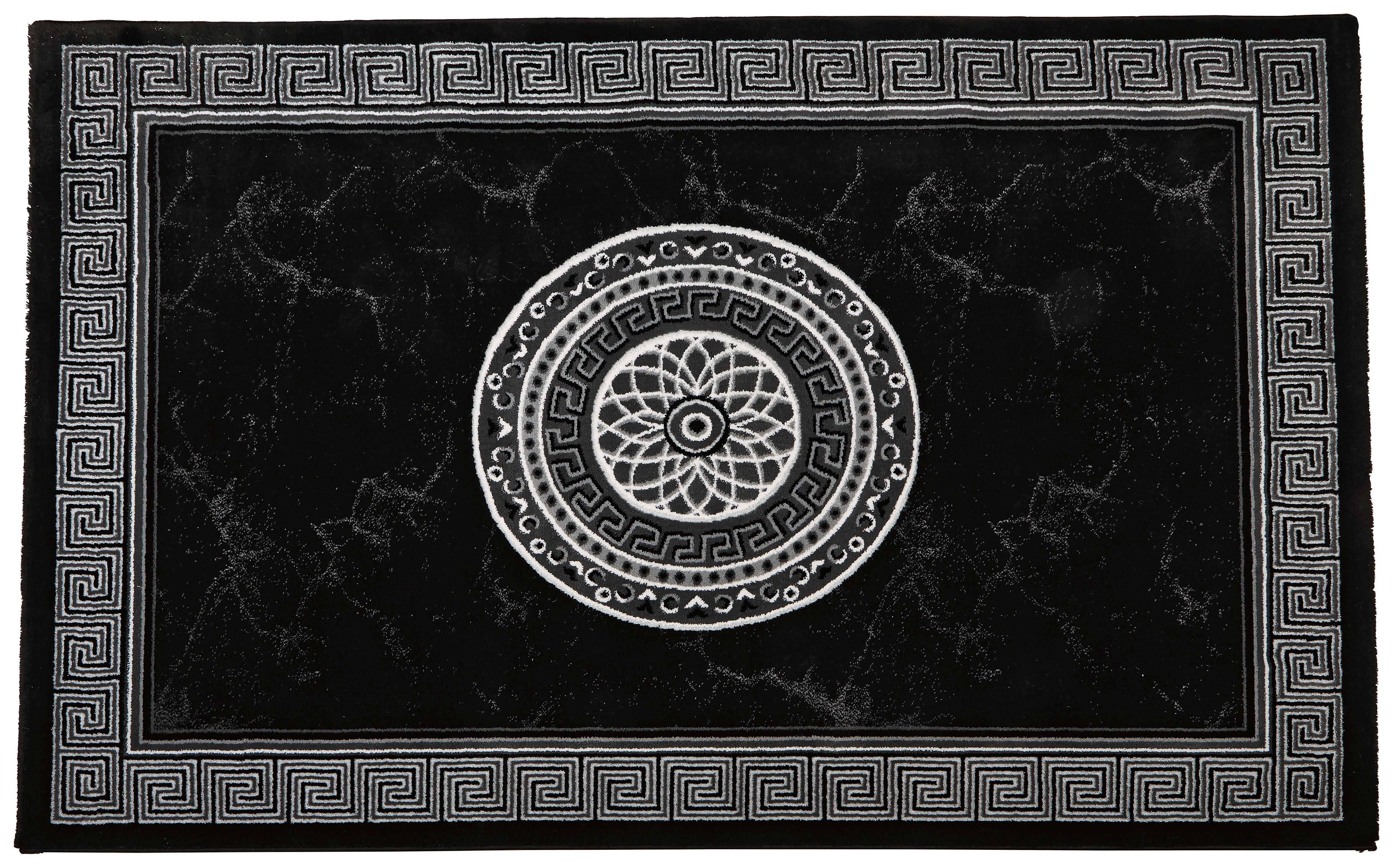 Webteppich Schwarz/Weiß Daryl 120x170 cm - Schwarz/Weiß, KONVENTIONELL, Textil (120/170cm) - James Wood