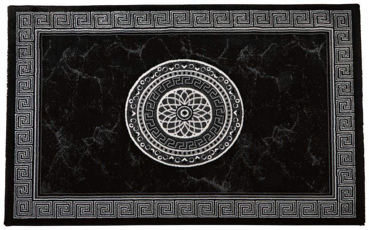 Webteppich Schwarz/weiß Daryl 160x230 Cm - Schwarz/Weiß, KONVENTIONELL, Textil (160/230cm) - James Wood