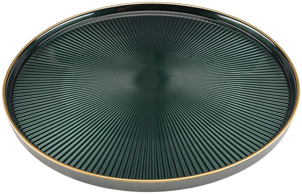 Kínálótál Filipa - sötétzöld, Design, Üveg (28,7cm) - Luca Bessoni