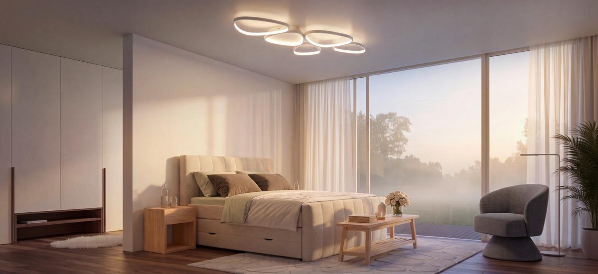 STROPNÉ LED SVIETIDLO WHITI - biela, Modern, kov/plast (109/55/5.2cm) - Mömax