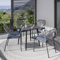 Gartentisch Titan Metall L 74,5 cm - Anthrazit, MODERN, Metall (74,5/72/74,5cm) - Luca Bessoni