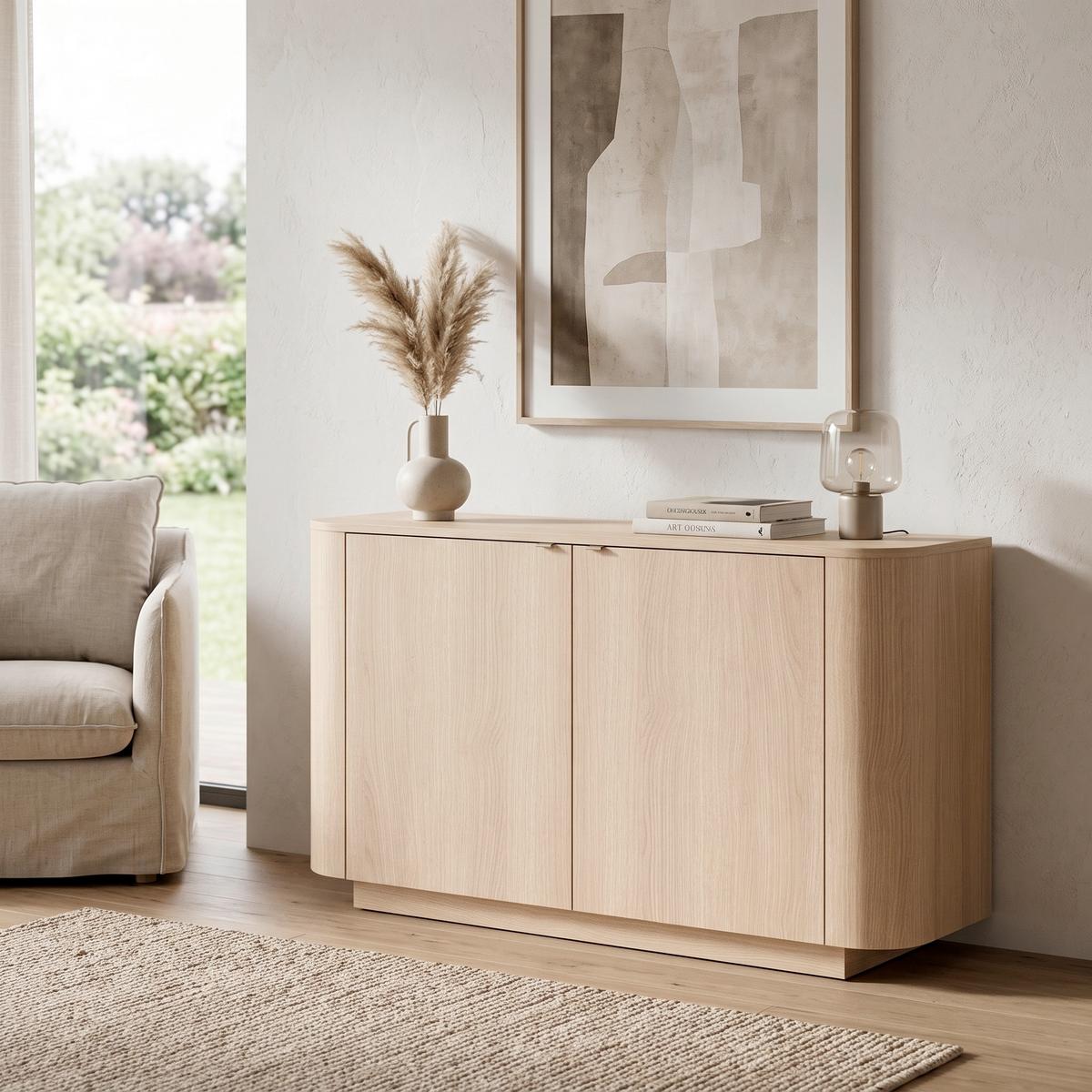 Sideboard Adriatico Eichefarben B: 131 cm - Eichefarben, Design, Holzwerkstoff (131/76/43cm) - MID.YOU