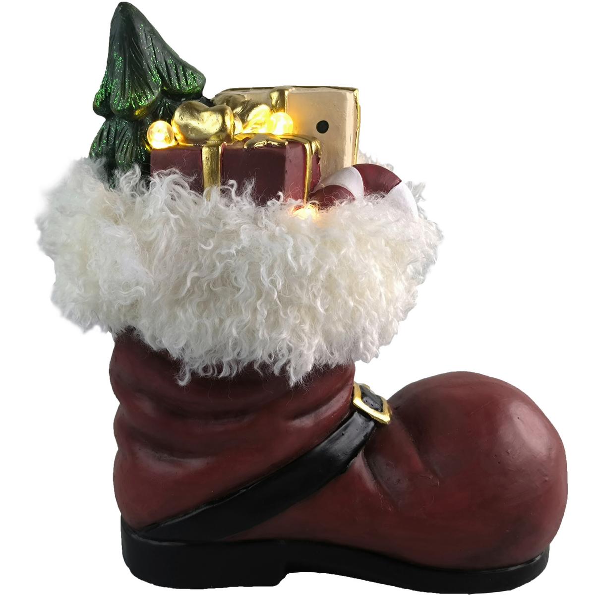 Dekoschuhe Timo - Rot/Schwarz, KONVENTIONELL, Textil/Stein (30/19/33,5cm) - Luca Bessoni