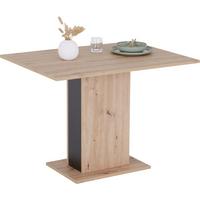 Esstisch Campel 100x75cm Artisan Eiche Dekor - Schwarz/Eiche Artisan, KONVENTIONELL, Holzwerkstoff (100/72,5/75cm)