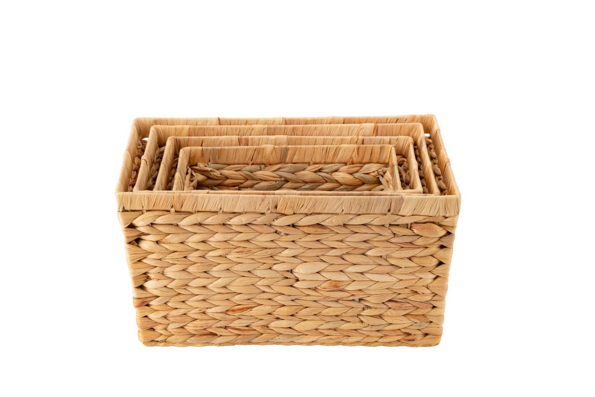 Aufbewahrungsboxen-Set Naturfarben 4-Er Set - Naturfarben, Basics, Holz (32/22/43cm) - Echtwerk