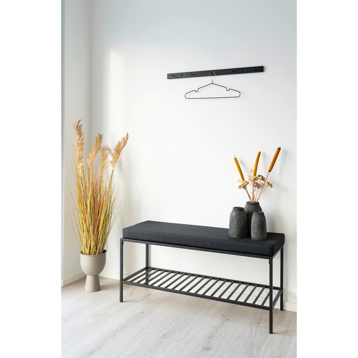HAKENLEISTE Vita, Schwarz B: 70 cm - Schwarz, Basics, Metall (70/4/4cm) - MID.YOU