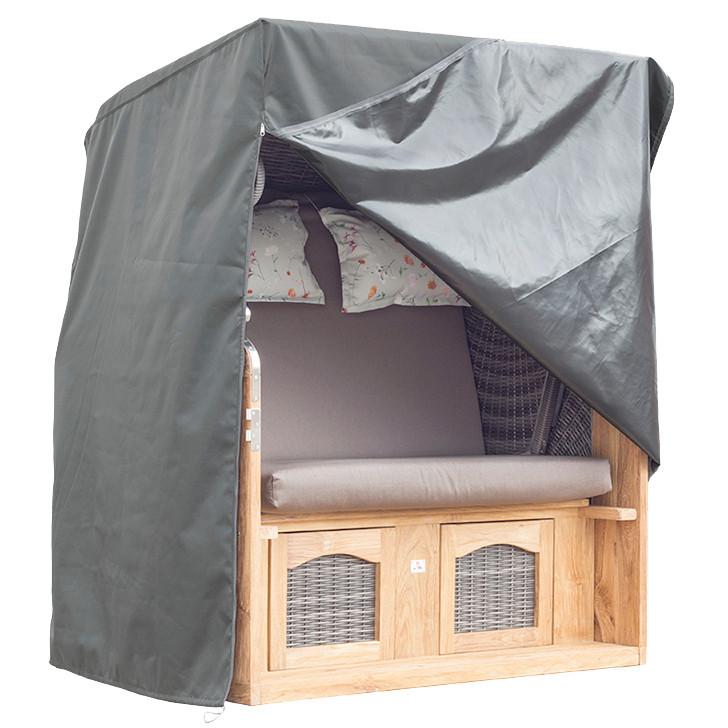 Schutzhülle für Strandkorb 128x95x165 cm Dunkelgrau - Dunkelgrau, Basics, Kunststoff (128/165/95cm) - Gardenson