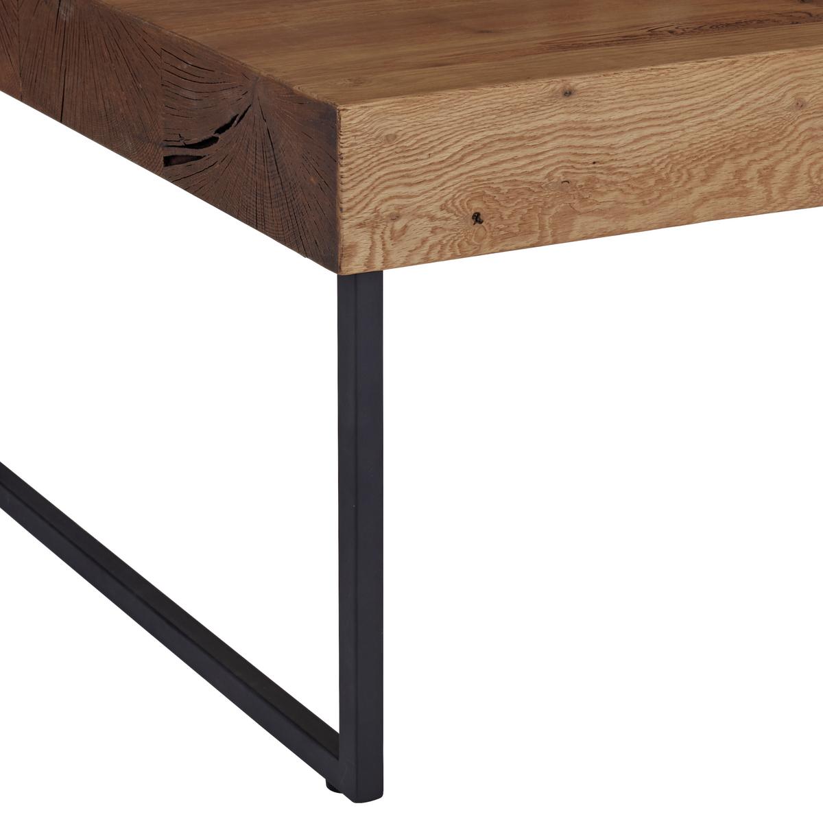 Konferenční stolek OLIVER 110x65cm - černá/barvy dubu, Moderní, kov/kompozitní dřevo (110/42/65cm)