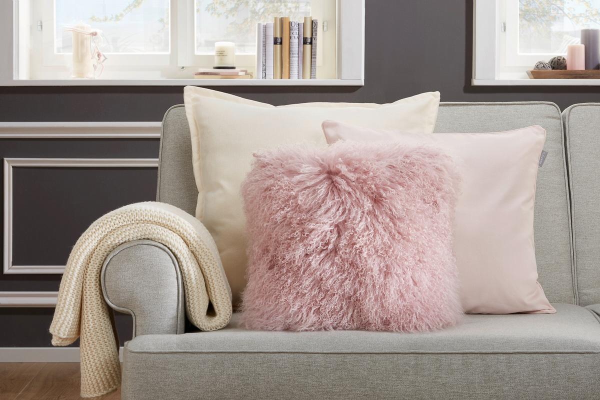 POTAH NA POLŠTÁŘ Steffi Paspel, 50/50cm, růžová - starorůžová (50/50cm) - Modern Living