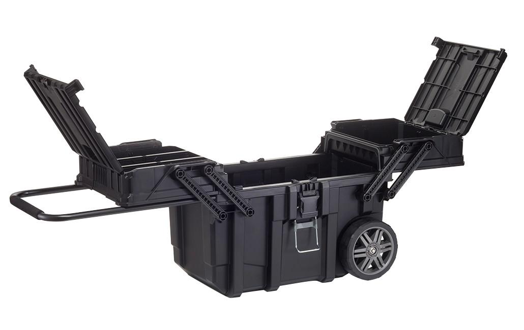 Szerszámosláda Gurulós Job Box - fekete, műanyag