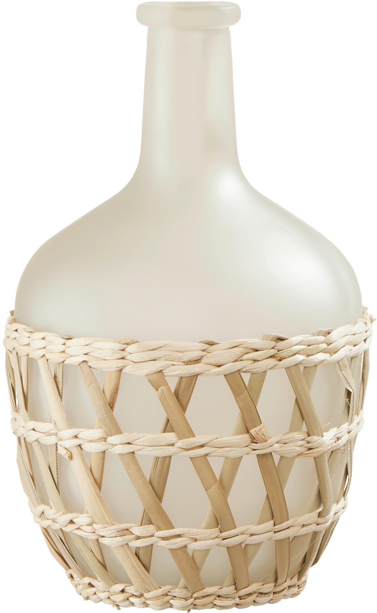 Váza Dust, V: 30cm - šedá/přírodní barvy, přírodní materiály/sklo (20/30cm) - Modern Living