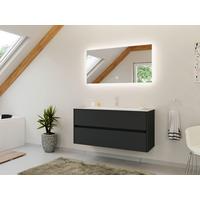 BADEZIMMER Limes, Graphitfarben B: 120 cm - Graphitfarben/Weiß, Basics, Holzwerkstoff/Stein (120cm) - MID.YOU