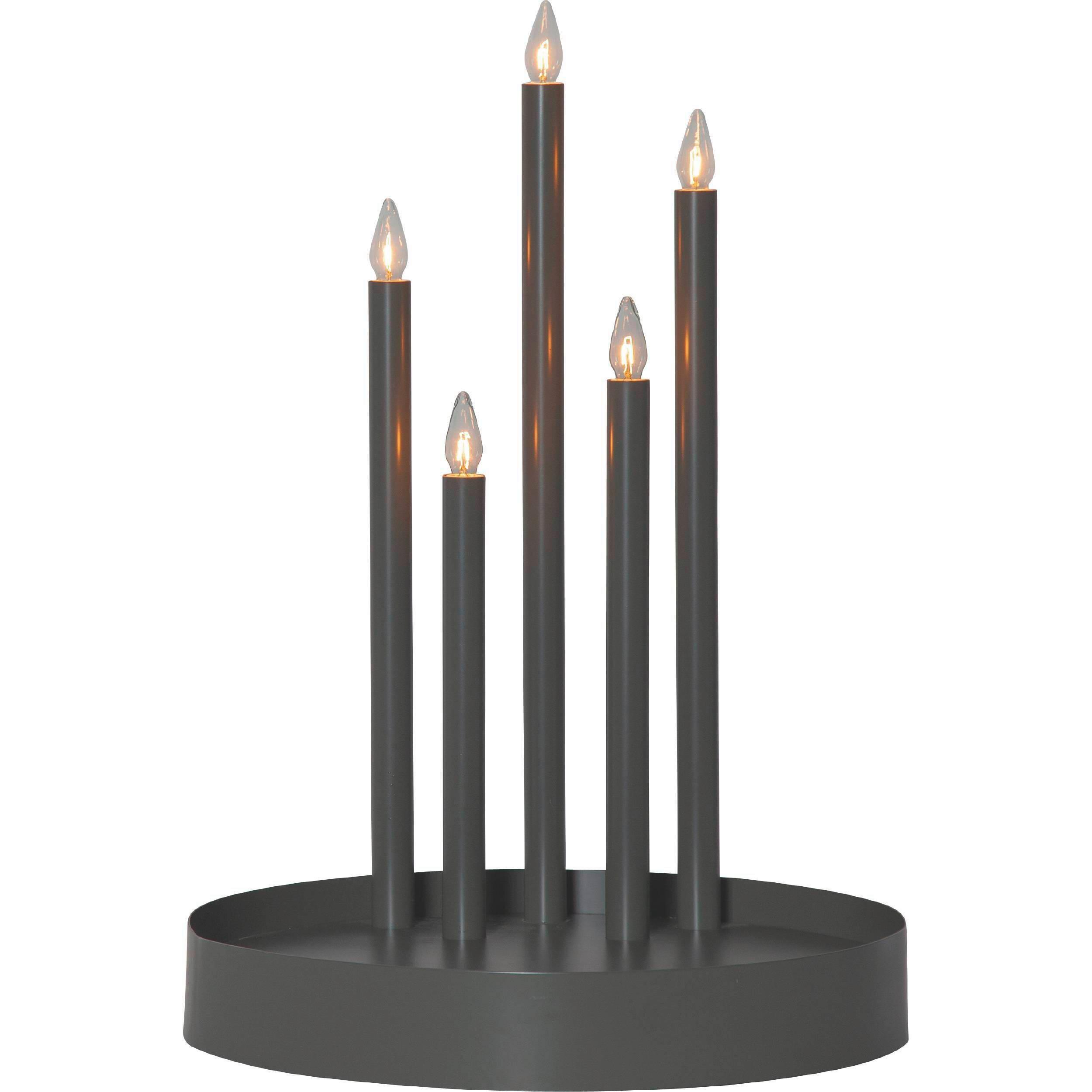 Led-kerze 410971_deco - Weiß/Grau, Basics, Kunststoff/Metall (32/46cm) - Eglo