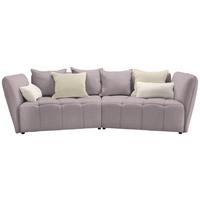 Boxspringová pohovka SOFI, šeříková, krémová - černá/krémová, Moderní, textil (294/93/152cm) - Premium Living