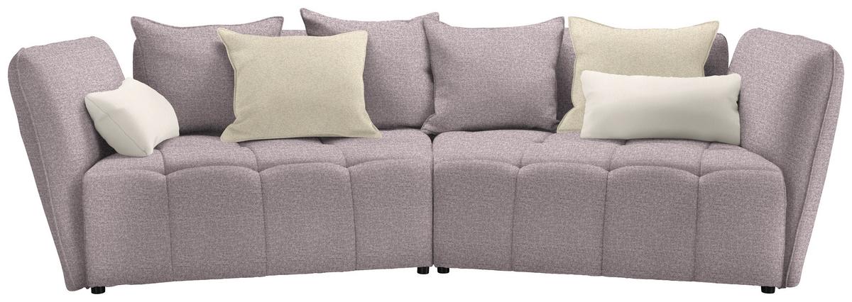 Boxspringová pohovka SOFI, šeříková, krémová - černá/krémová, Moderní, textil (294/93/152cm) - Premium Living