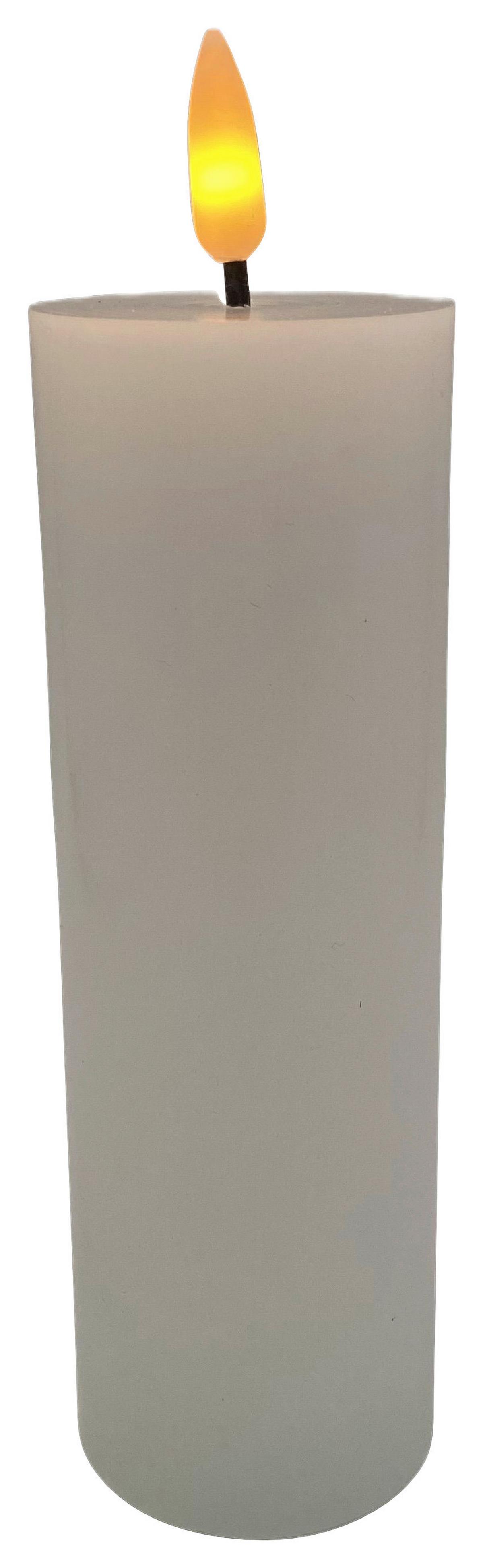 LED sviečka SHINY - biela, Konventionell, plast/prírodné materiály (5/15cm) - Modern Living