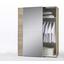 Schwebetürenschrank mit Spiegel 170cm Starter, Eiche Dekor - Eichefarben, Design, Glas/Holzwerkstoff (170/195/59cm) - P & B Schwebetürenschrank mit Spiegel 170cm Starter, Eiche Dekor - Eichefarben, Design, Glas/Holzwerkstoff (170/195/59cm) - P & B