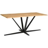 Étkezőasztal Pim 180 - tölgyfa színű/fekete, Modern, faalapú anyag/fém (180/76/90cm) - MID.YOU