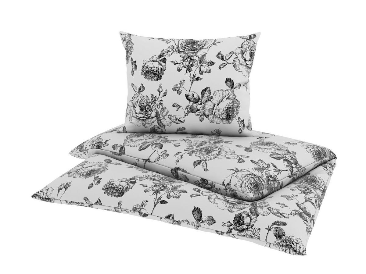 Bettwäsche Rose - Schwarz, ROMANTIK / LANDHAUS, Textil - James Wood