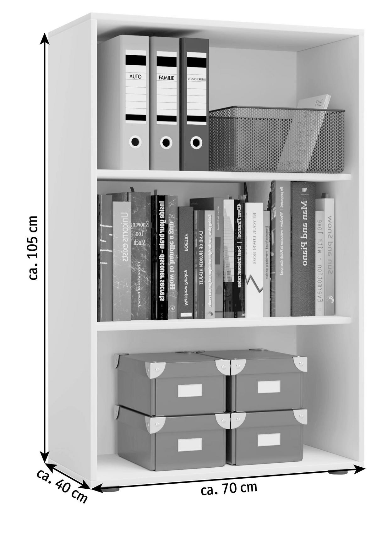 Aktenregal Lona Xl Sonoma Eiche Dekor B 70 Cm - Schwarz/Sonoma Eiche, Basics, Holzwerkstoff (70/105/37cm) - MID.YOU