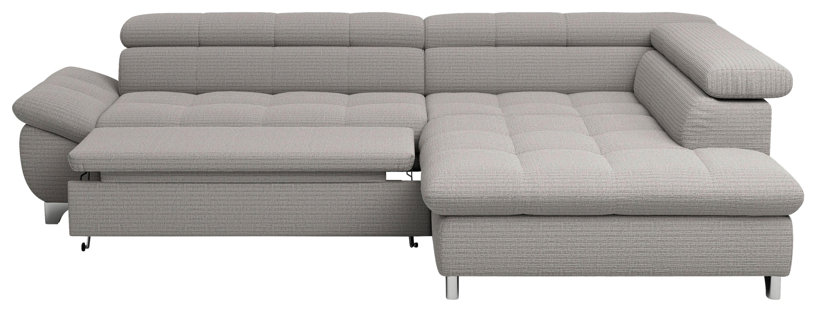 Ecksofa Gemini Grau, S: 312x234 Cm - Chromfarben/Grau, KONVENTIONELL, Textil (312/78-97/234cm)
