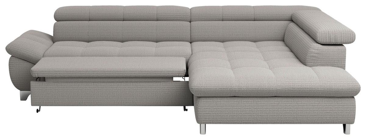 Ecksofa Gemini Grau, S: 312x234 Cm - Chromfarben/Grau, KONVENTIONELL, Textil (312/78-97/234cm)
