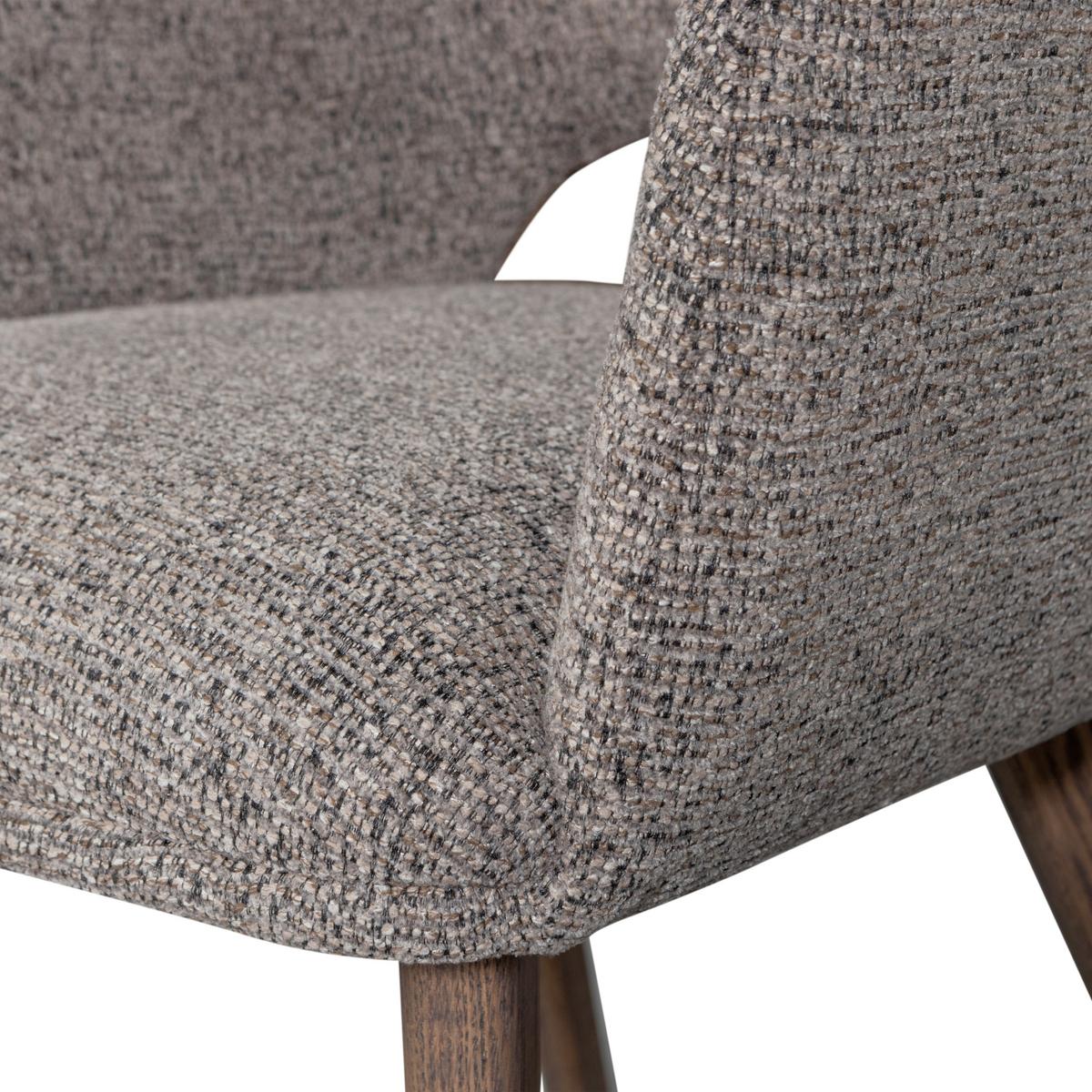Armlehnstuhl-Set Murat Braun/Taupe B: 61cm - Taupe/Braun, MODERN, Holz/Textil (61/86/60cm) - Livetastic