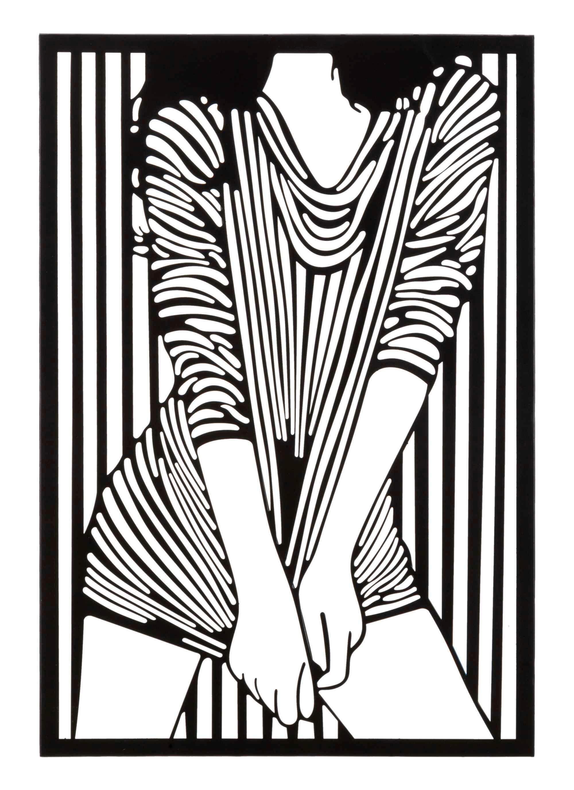 Wanddeko Fashionable Schwarz, Weiß B: 40 Cm - Schwarz, Basics, Metall (40/60/1.3cm)